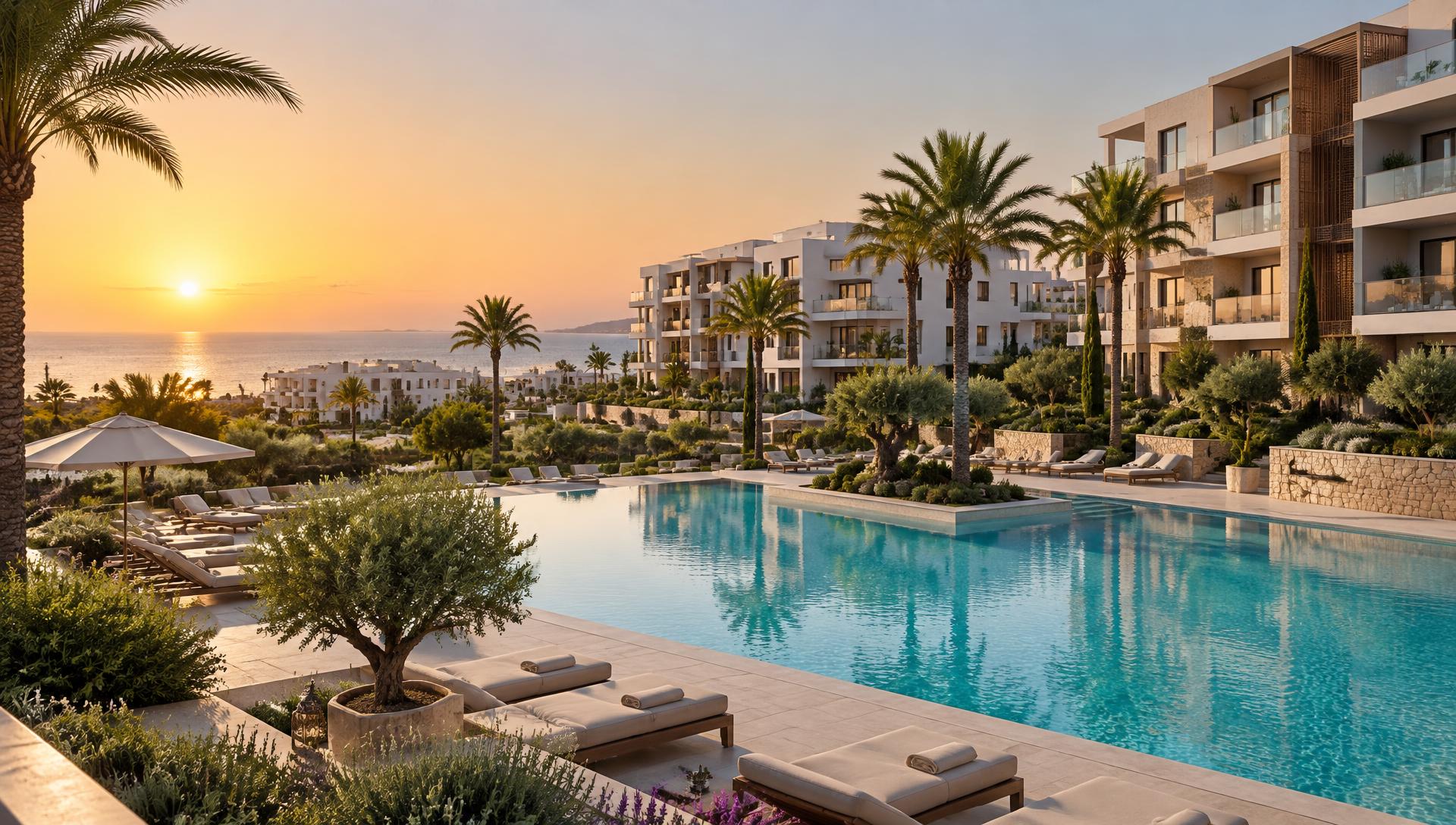 Modern North Cyprus residential resort with pool
